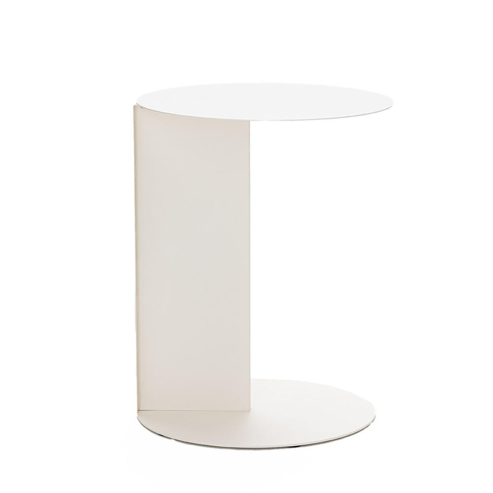 BEISTELLTISCH aus Metall H50cm - Jimy - Beige - Beige, Metall (40/40/50cm) - Drawer