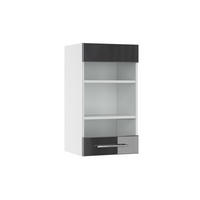 KÜCHENGLASSCHRANK Fame-Line Anthrazit Hochglanz 40 cm - Schwarz Hochglanz/Anthrazit, Holzwerkstoff (40/72/34.1cm) - Vicco