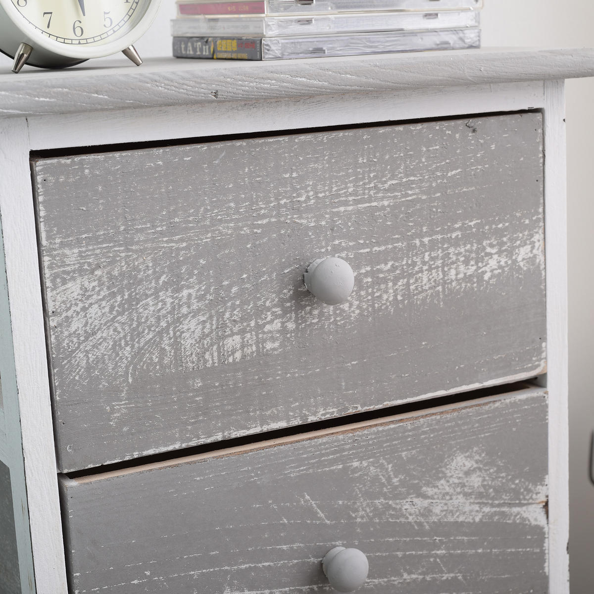 NACHTTISCH Grau 25/35/56 cm - Grau, Holz (25/56/35cm) - Mobili Rebecca