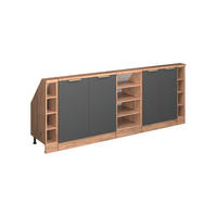 ŠATNÍ SESTAVA PRO ŠIKMÉ STŘECHY Rion Antracitově zlatý - antracitová, kompozitní dřevo (210/81.6/46cm) - Vicco