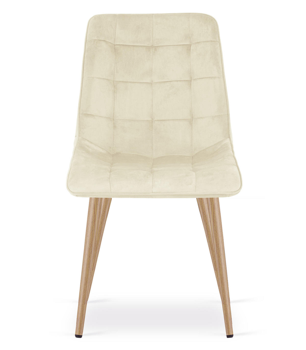 STUHL Beige 49x60 cm SPLIT Samtbezug - Beige, Metall (49/56/60cm)