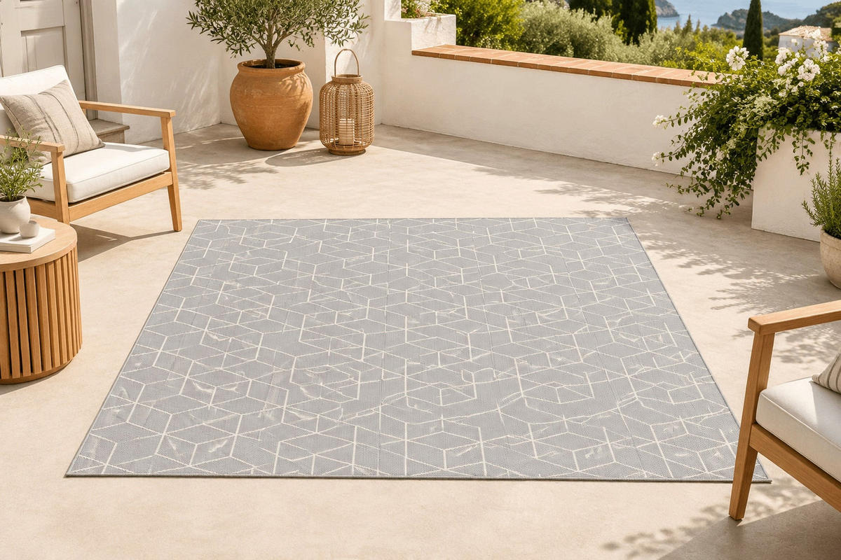 TEPPICH für Innen- und Außenbereiche grau - Grau, Textil (200/290cm) - AFK Living