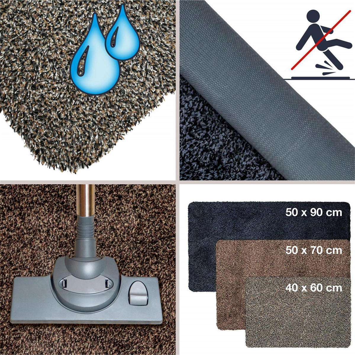 FUSSMATTE FÜR INNEN & AUßEN MAGIC DOORMAT - Grau, Textil (50/90cm) - WohnDirect
