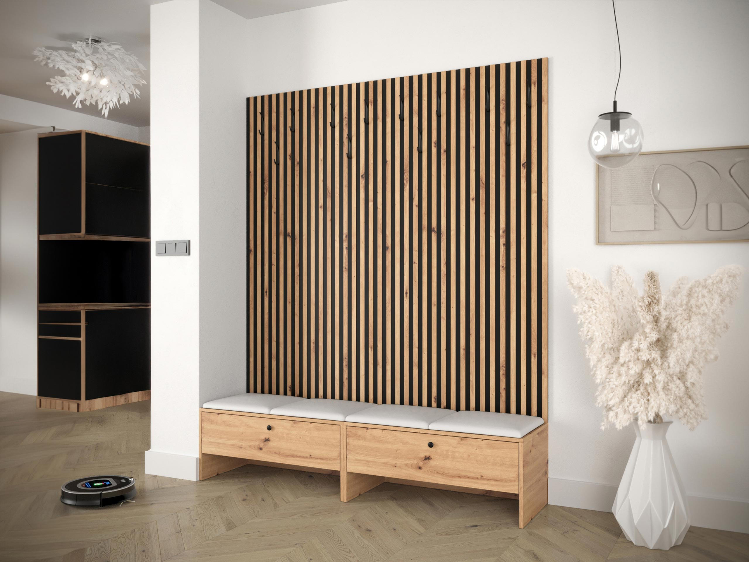 GARDEROBE Balma V - Weiß, Holzwerkstoff (170/206/44cm) - MIRJAN24