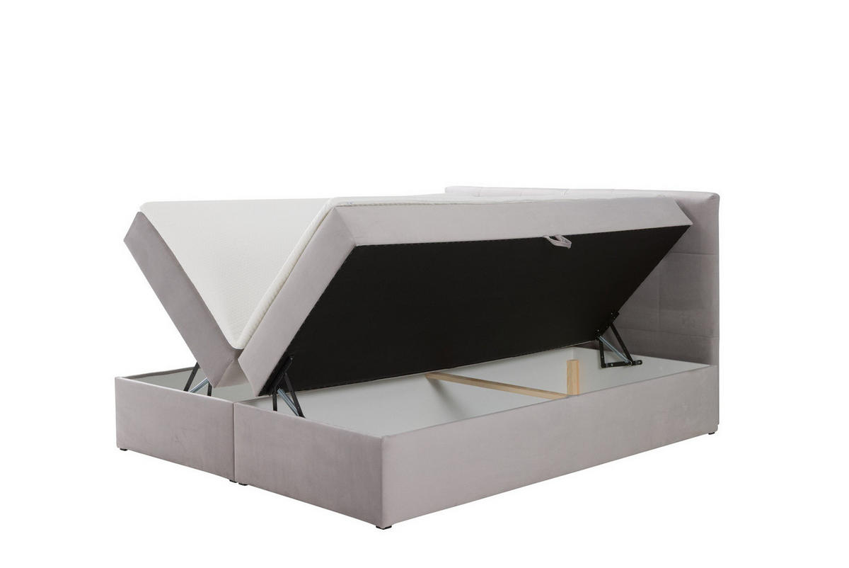BOXBETT Toronto 180x200 Bonell-Matratze H3 und Topper - Silberfarben/Grau, Holz/Holzwerkstoff (180/200cm) - Ravio