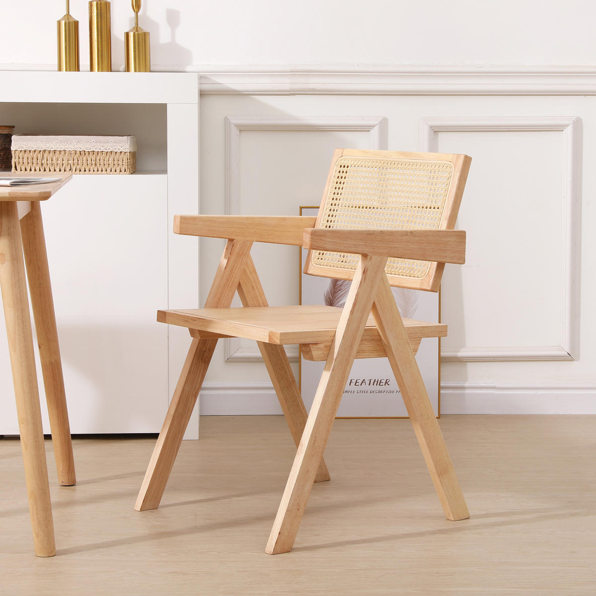 STUHL 1er-Set Holz Braun - Braun, Holz (51/80/54cm) - Nordlys