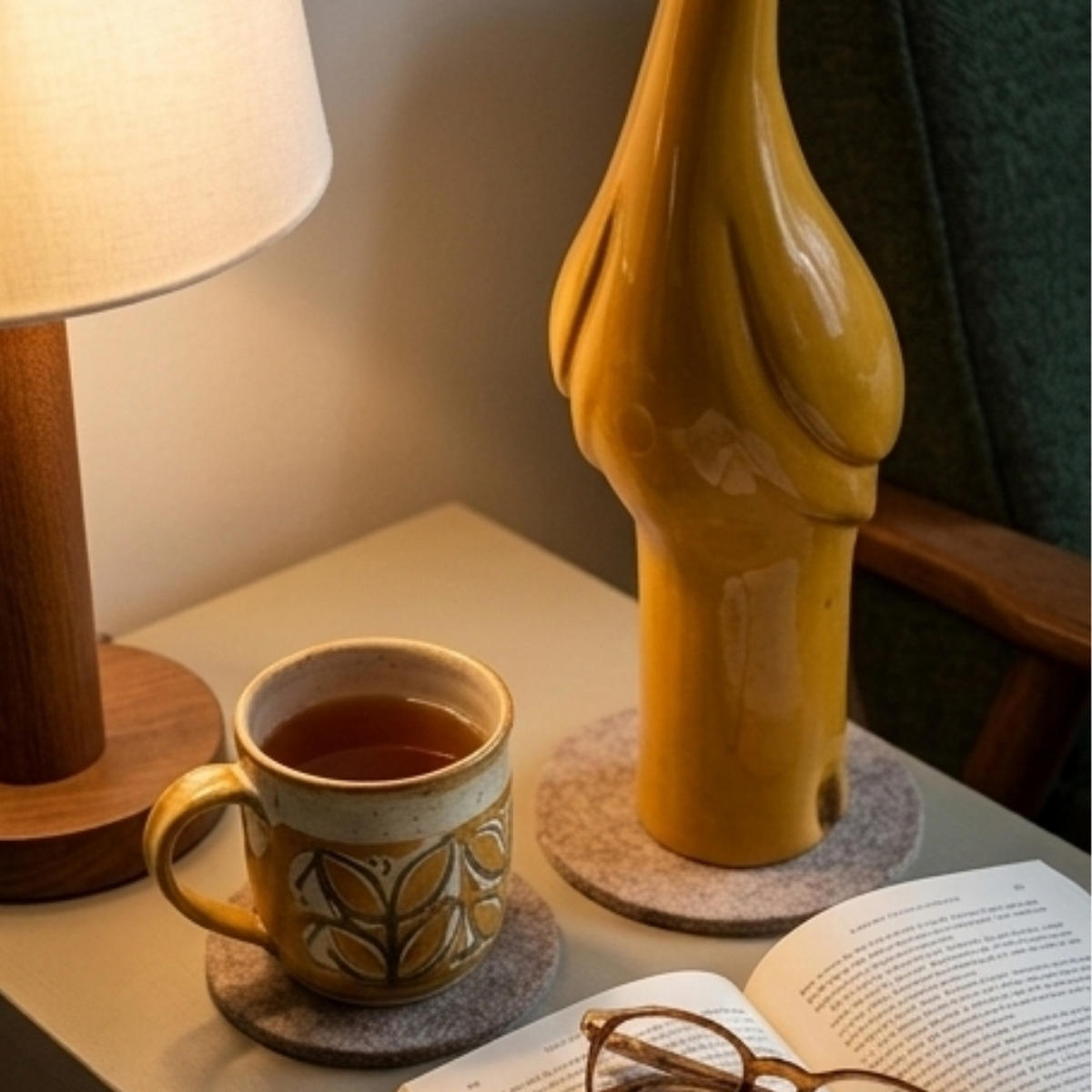 SKULPTUR Kranich Orange Polyresin Handbemalt - Orange, Kunststoff (12.5/17/62.5cm) - COCOMaison