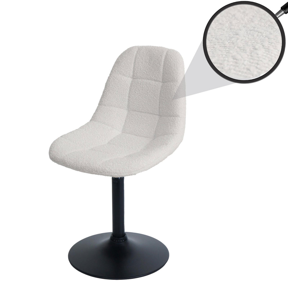 ESSZIMMERSTUHL Cremeweiß - Creme/Weiß, Textil (47/83/43cm) - MCW