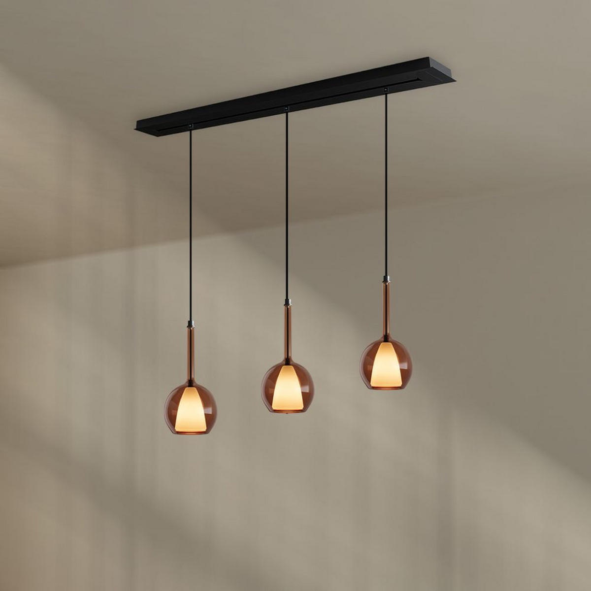 HÄNGELEUCHTE Belluna Mehrfarbig - Multicolor, Glas (14/14/35cm) - s.luce