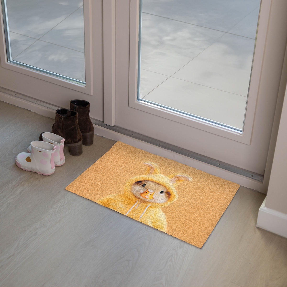 FUSSMATTE Osterhase - Kostüm - Ente 60x40 cm - Gelb, Kunststoff (40/60cm) - MuchoWow