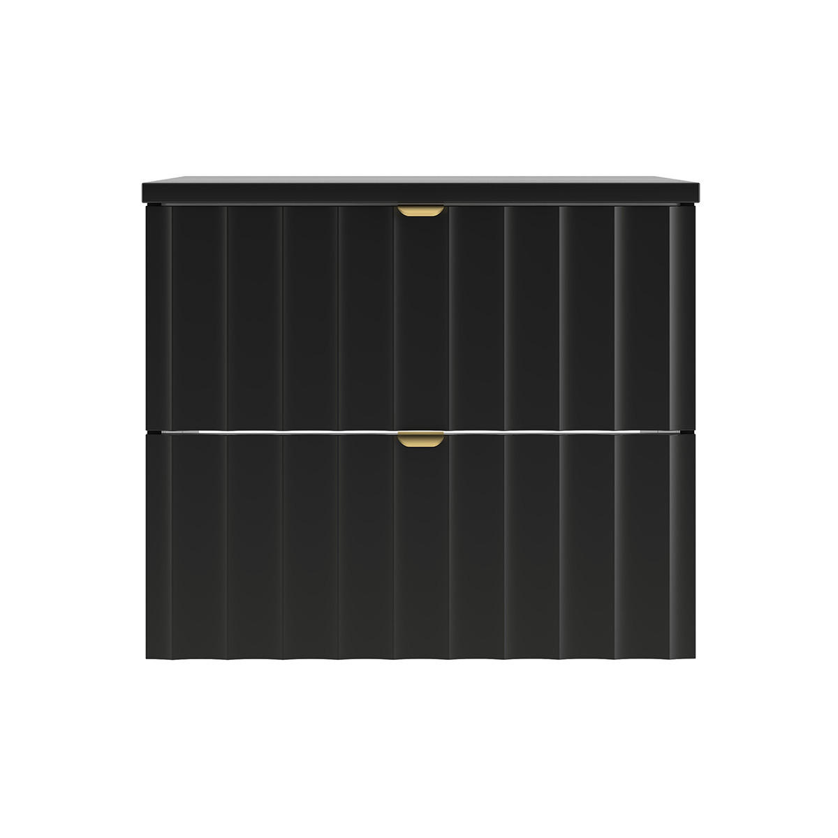 WASCHTISCHUNTERSCHRANK 60.6cm Lexa Schwarz - Schwarz, Holzwerkstoff (60.6/52.2/46.5cm) - Petits-meubles