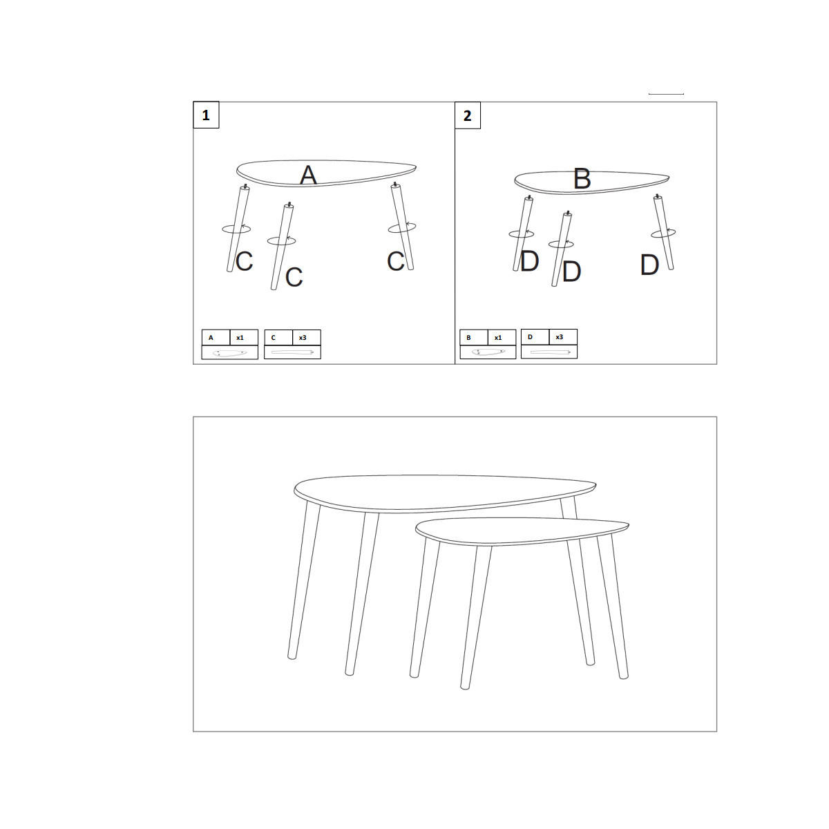 KAFFEETISCH Tränenform Mileo Braun - Braun, Holzwerkstoff (98/60/51.5cm) - Atmosphera Createur d´interieur