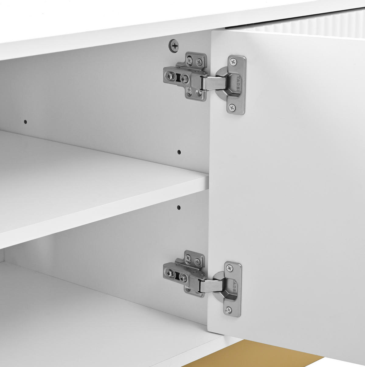 LOWBOARD 170/40.5/47 cm Weiß aus MDF und Holzwerkstoff mit Kabelmanagement - Weiß, Holzwerkstoff (40.5/47/170cm) - OKMYHOME