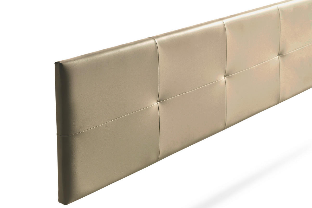 KOPFTEIL gepolstert ALTEA Kunstleder 90x50x5 cm - Gold - Moonia - Goldfarben, Holz (90/5/50cm)