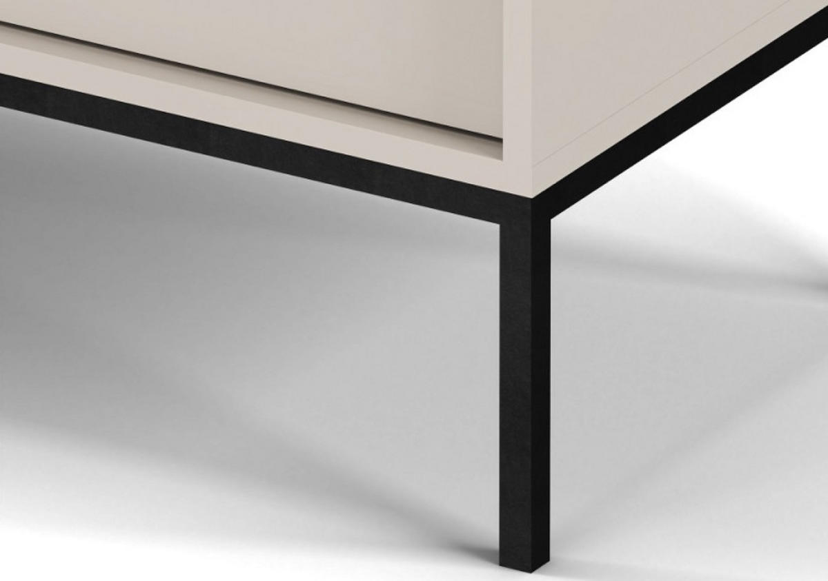SIDEBOARD Beige MONAKO MKSZ154 Mit Schwarzem Rahmen - Beige, Holzwerkstoff (153.4/83.2/39cm) - Sepro Meble