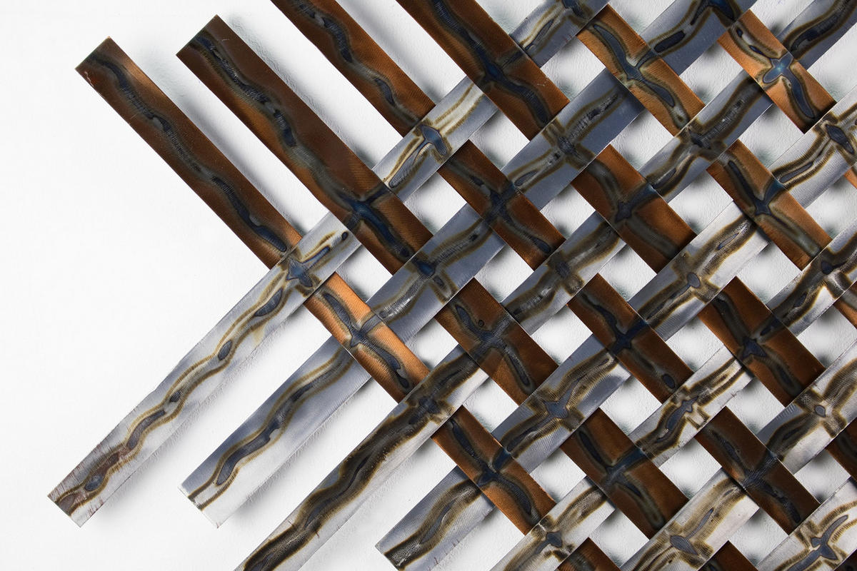 WANDDEKO Silber 100/100 cm - Silberfarben/Braun, Metall (3.6/100/3cm) - KUNSTLOFT