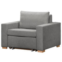 SCHLAFSESSEL - Buchefarben/Grau, Buchenholz/Textil (110/90/90cm) - home24