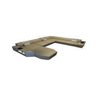 WOHNLANDSCHAFT Prato Beige Weiß Büffelleder - Beige, Leder (341/91/243cm)