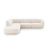 ECKSOFA links Miley aus Samt leichtes beige 6 Sitzplätze - Beige, Textil (248/255cm) - Micadoni