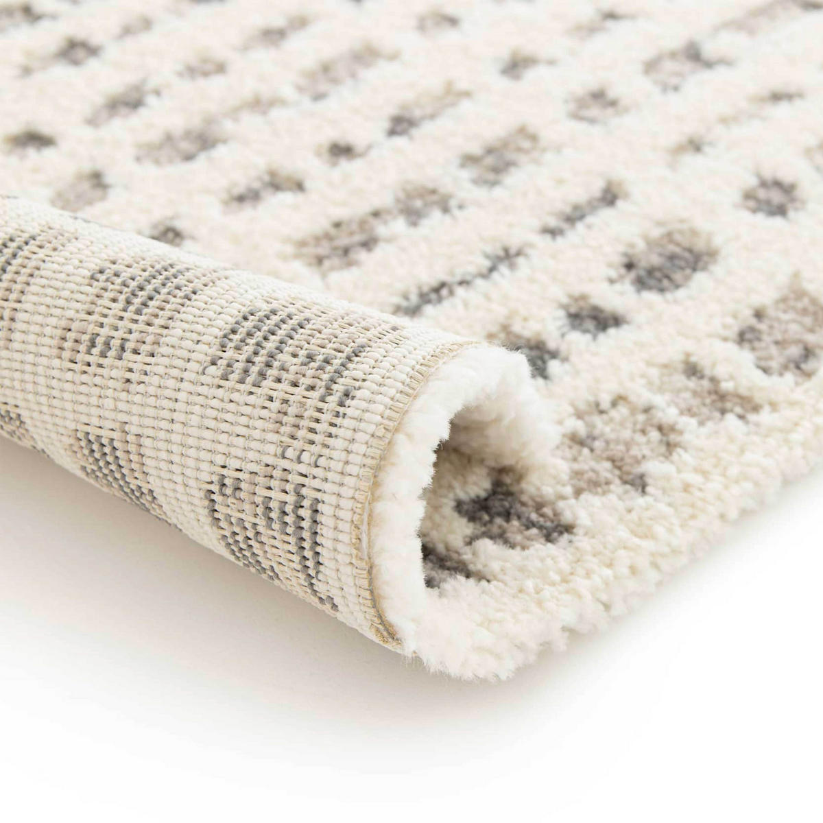 TEPPICH, Weiß - Weiß, Textil (120/170cm) - Oviala