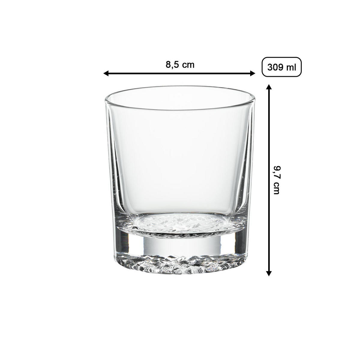 WHISKY TUMBLER Lounge 2.0 transparent 309 ml 12er Set - Transparent, Glas (0.309L) - Spiegelau
