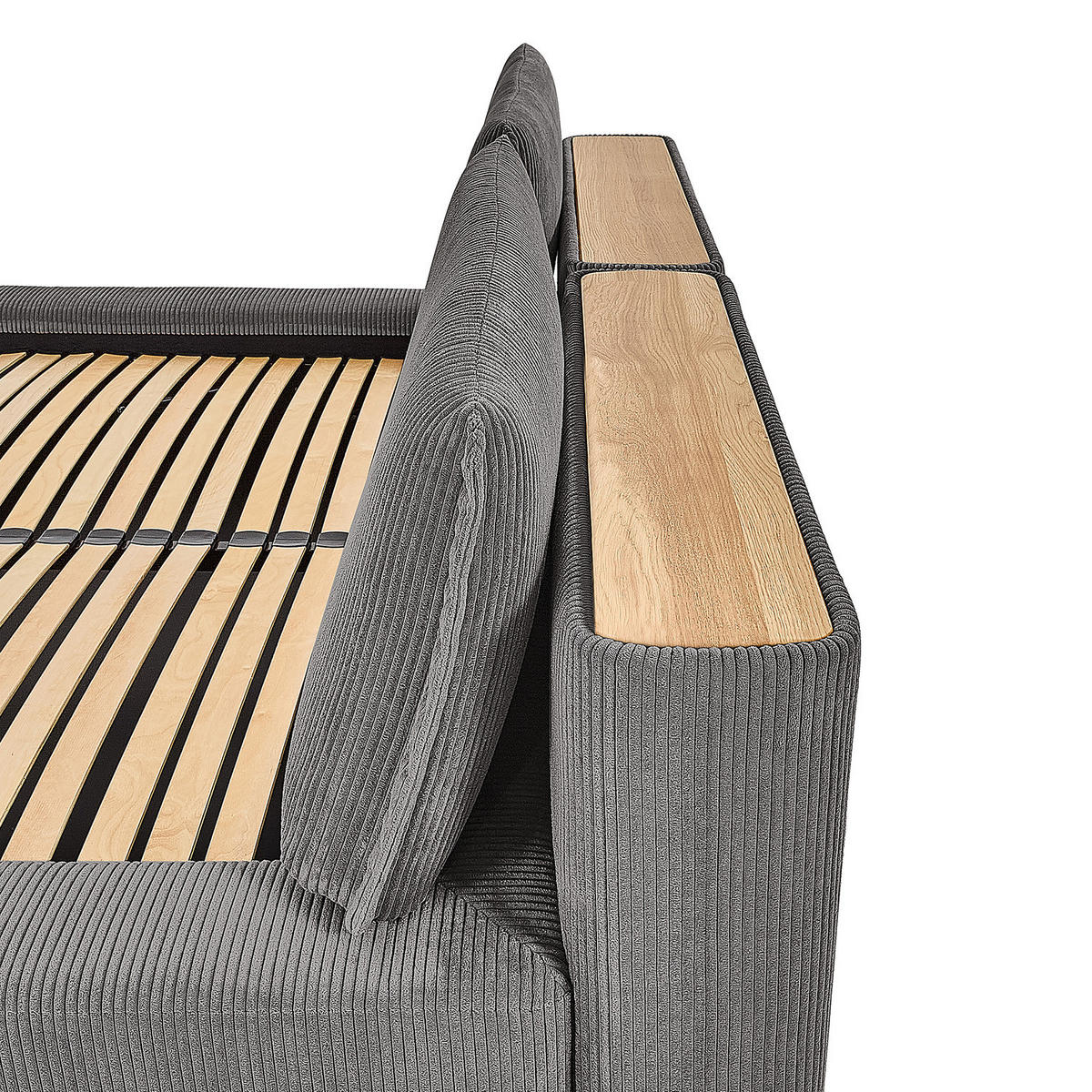 POLSTERBETT - Grau, Textil (140/200cm) - home24