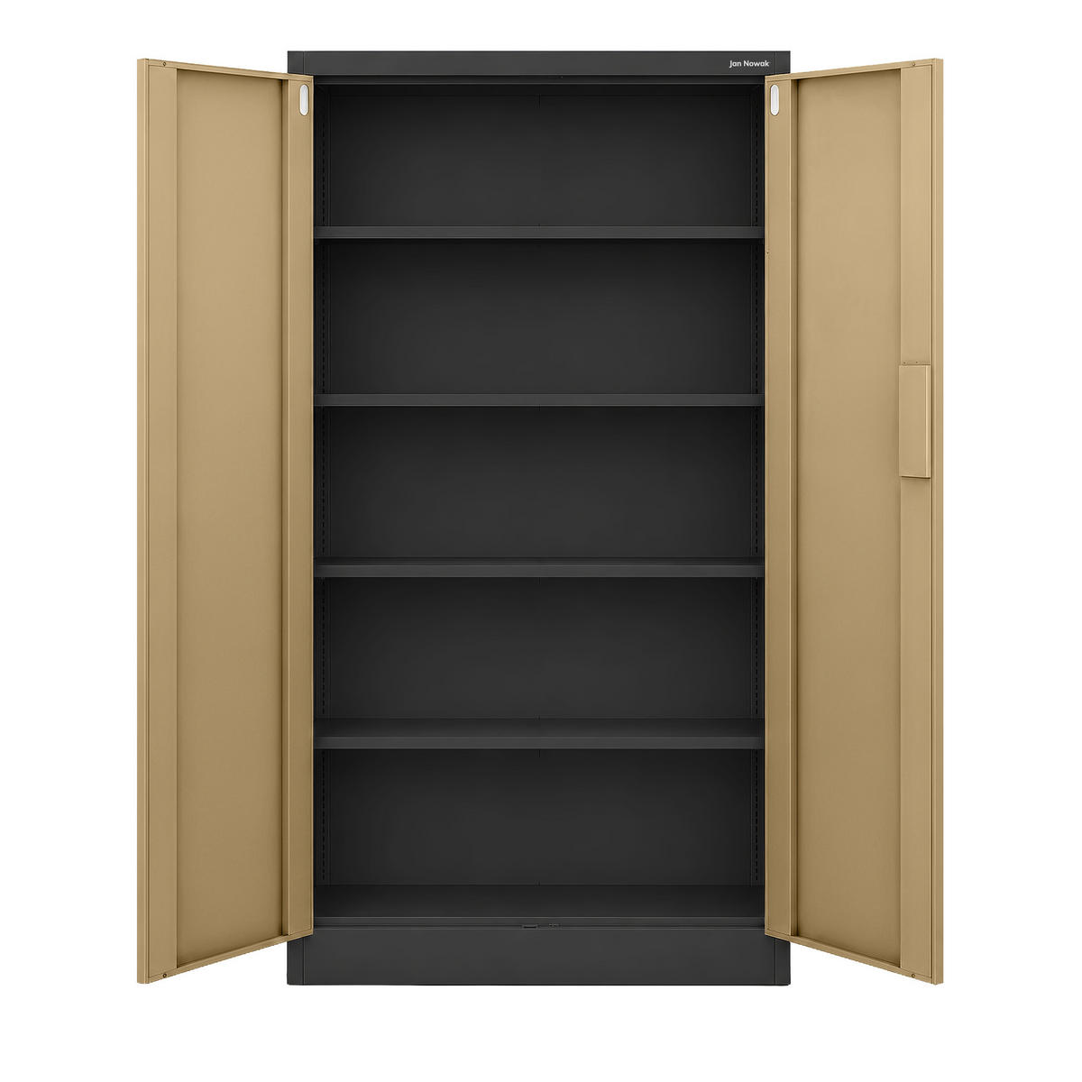 BÜROSCHRANK mit Zahlenschloss DANIEL 185x90x40 cm - Anthrazit/Nussbaumfarben, Metall (90/185/40cm) - Jan Nowak