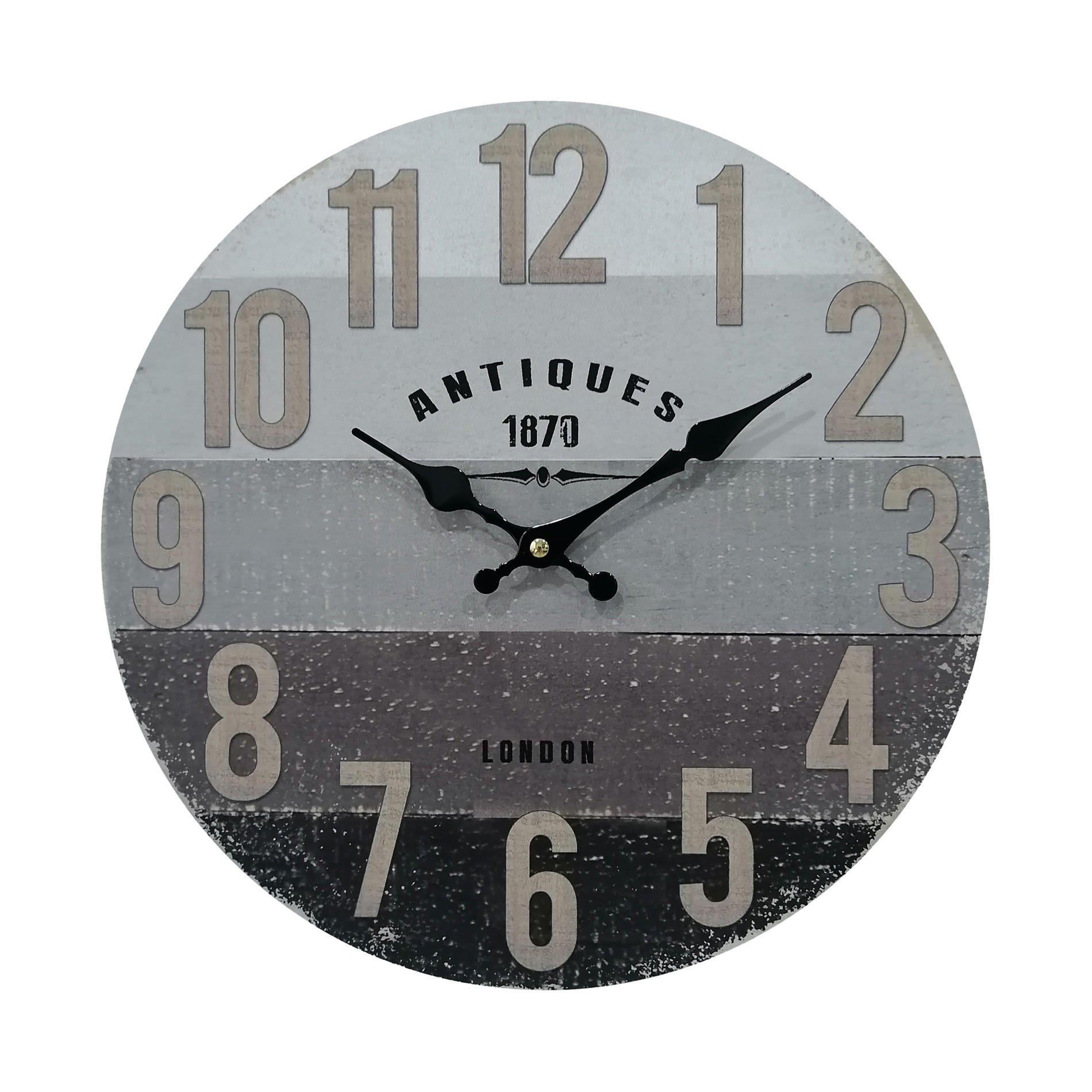 WANDUHR Grau 4/34/34 cm - Grau, Holzwerkstoff (4/34/34cm) - Mobili Rebecca