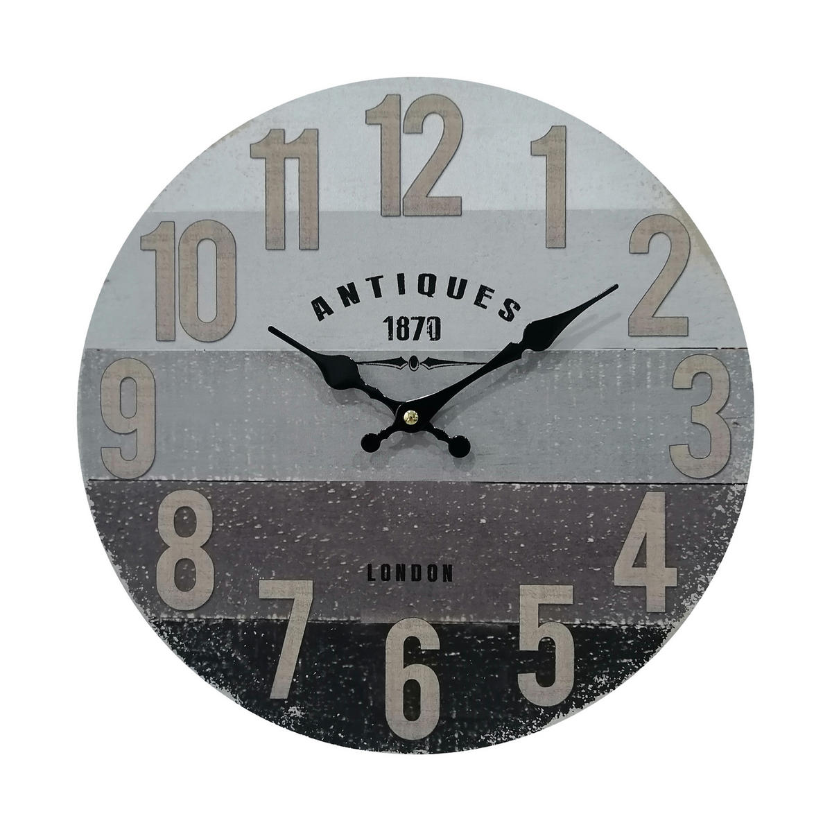 WANDUHR Grau 4/34/34 cm - Grau, Holzwerkstoff (4/34/34cm) - Mobili Rebecca