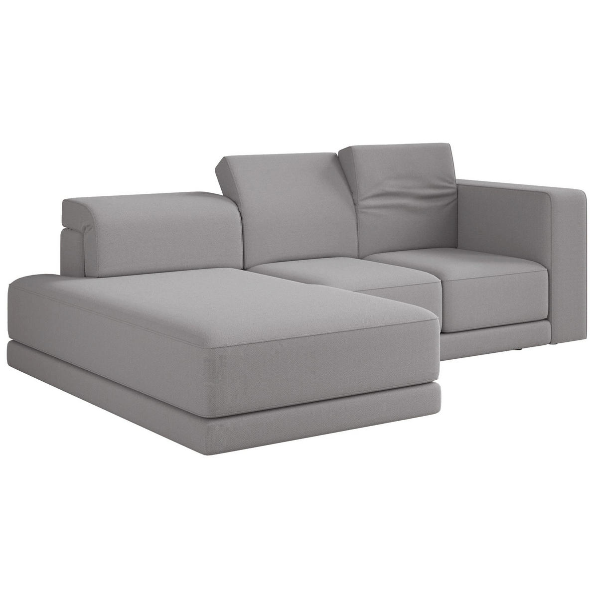ECKSOFA Novals L-Form, 4-Sitzer, links 278 cm - Schwarz/Grau, Holz/Kunststoff (278/168cm) - Selsey
