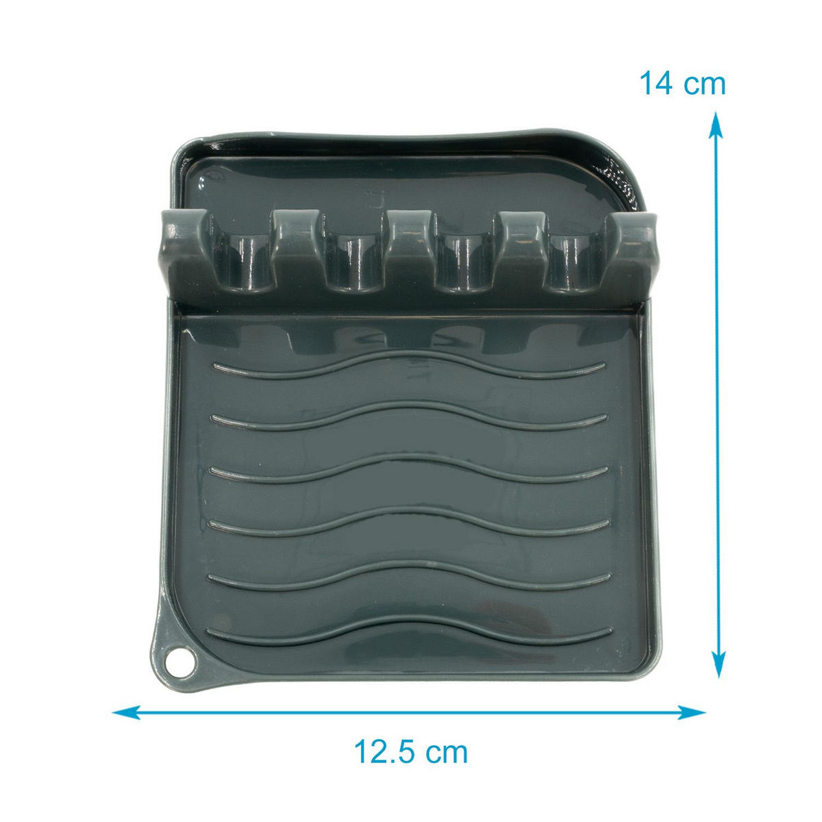 KOCHLÖFFELABLAGE - Grau, Kunststoff (12.5/4.8/14cm) - Intirilife