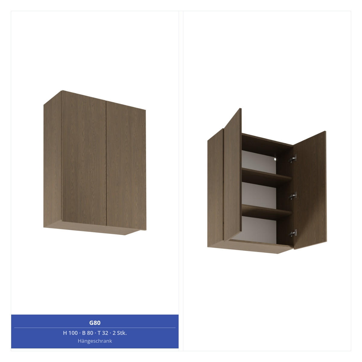 WINKELKÜCHE 265 x 225 cm - Sorento KS15-M265 - in Dunkle Eiche - Eichefarben, Holz (490/247/52cm)