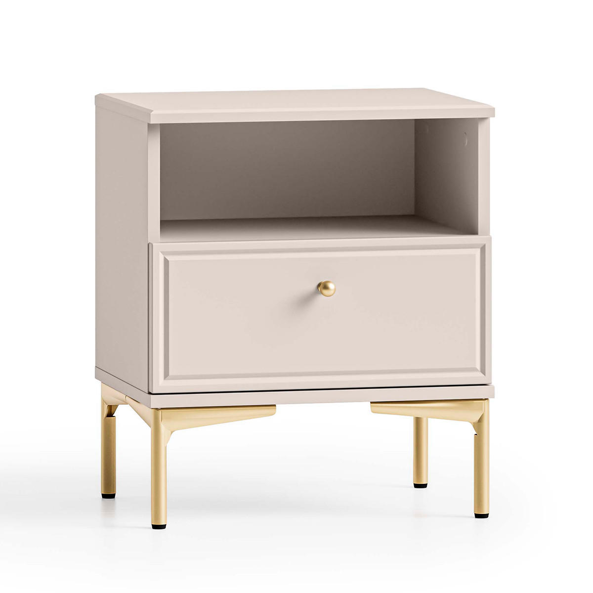 NOČNÝ STOLÍK Sélène Kašmír - béžová, kompozitné drevo (45/53/34cm) - Petits-meubles