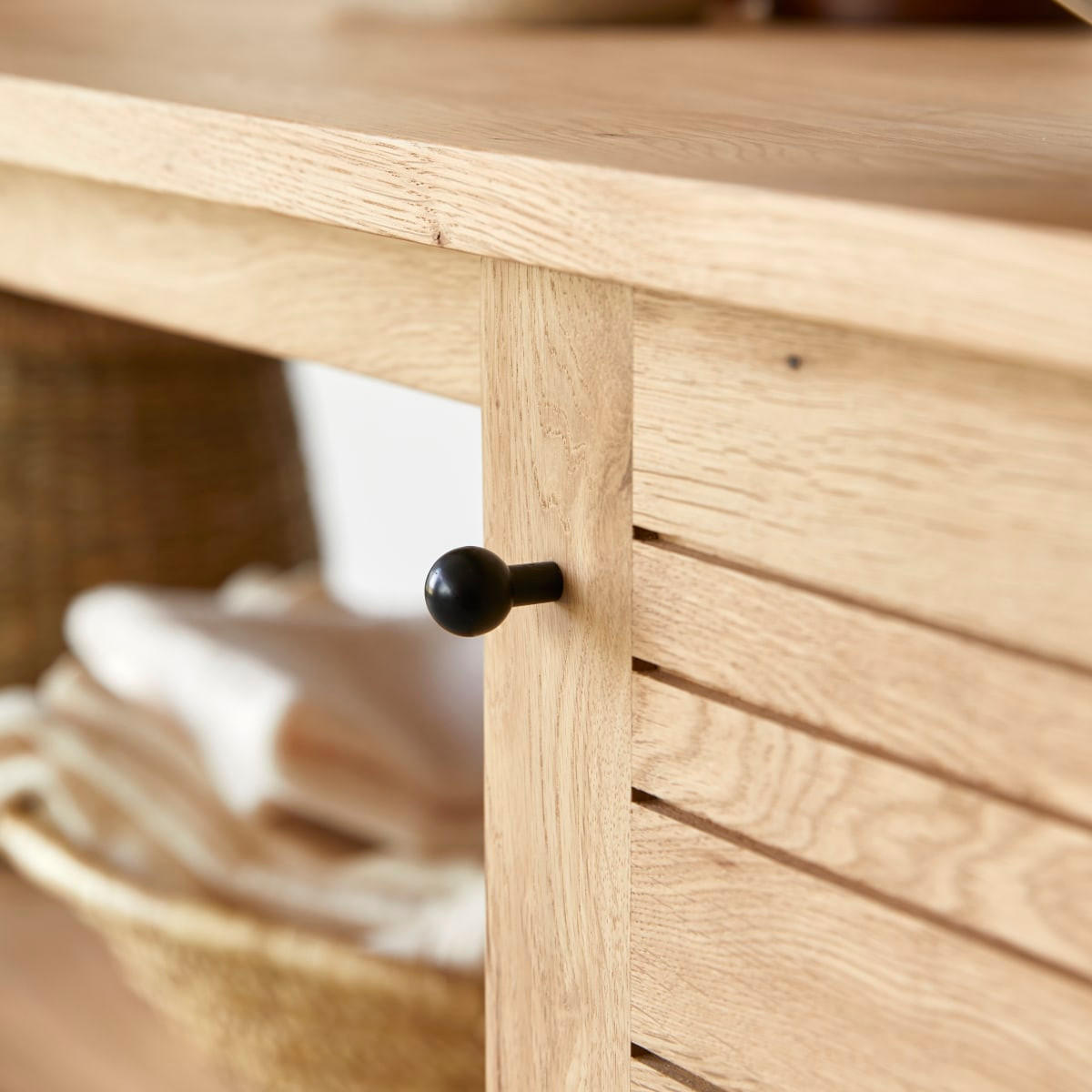 WASCHTISCHUNTERSCHRANK Soho Natur aus Eiche - Naturfarben, Holz (125/75/45cm) - Tikamoon