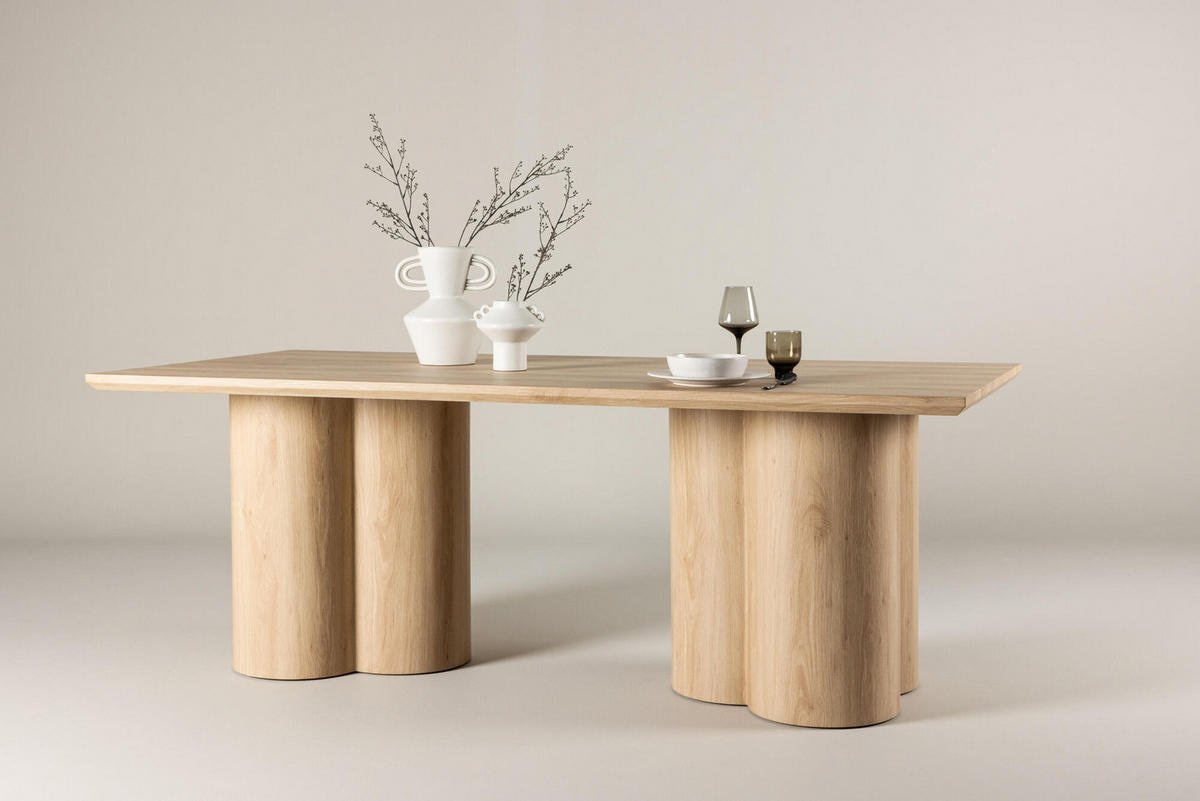 ESSTISCH OLIVIA Beige 100x210x77 cm - Beige, Holzwerkstoff (210/100/77cm) - FURNLUX