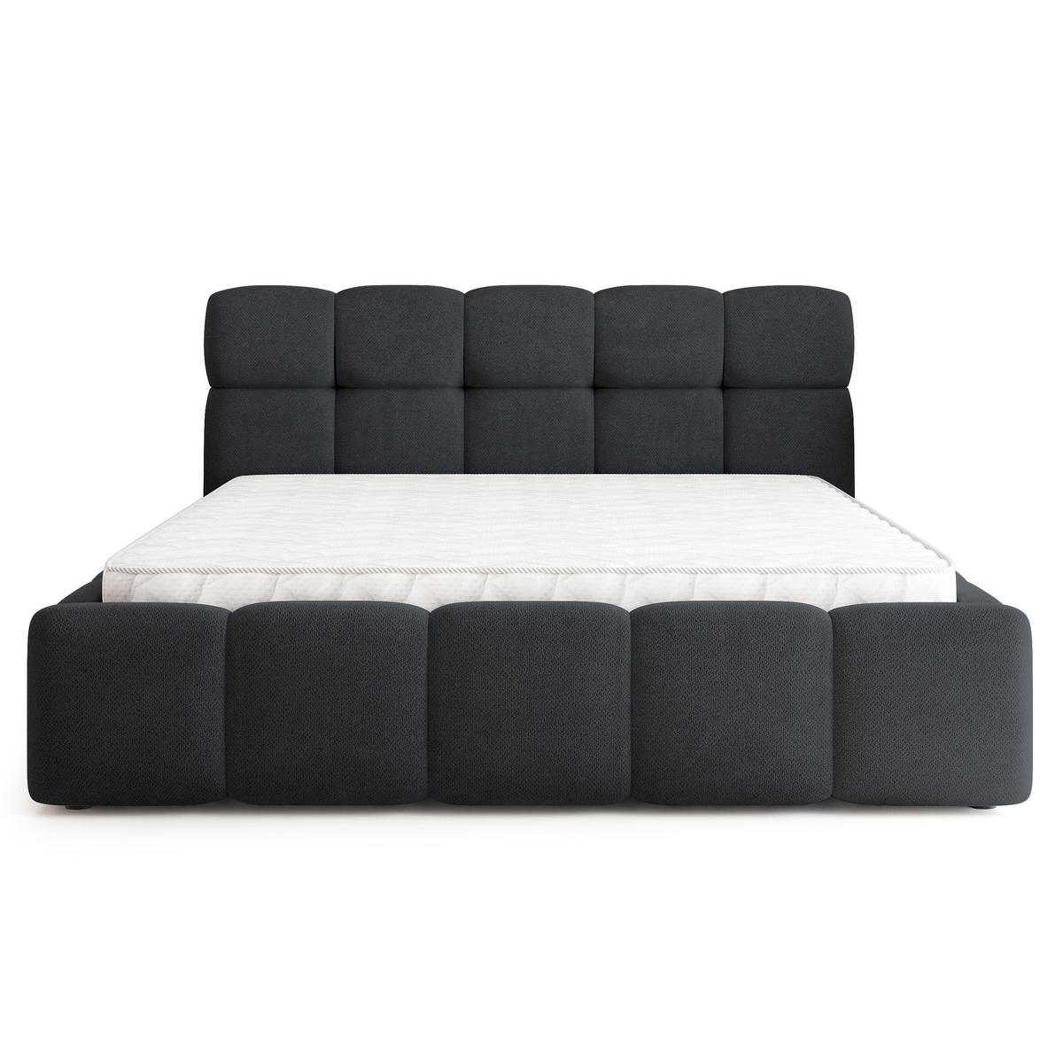 POLSTERBETT FARU SR 180x200 cm mit Bettkästen - Schwarz - Schwarz, Holz (180/200cm) - MASSENO