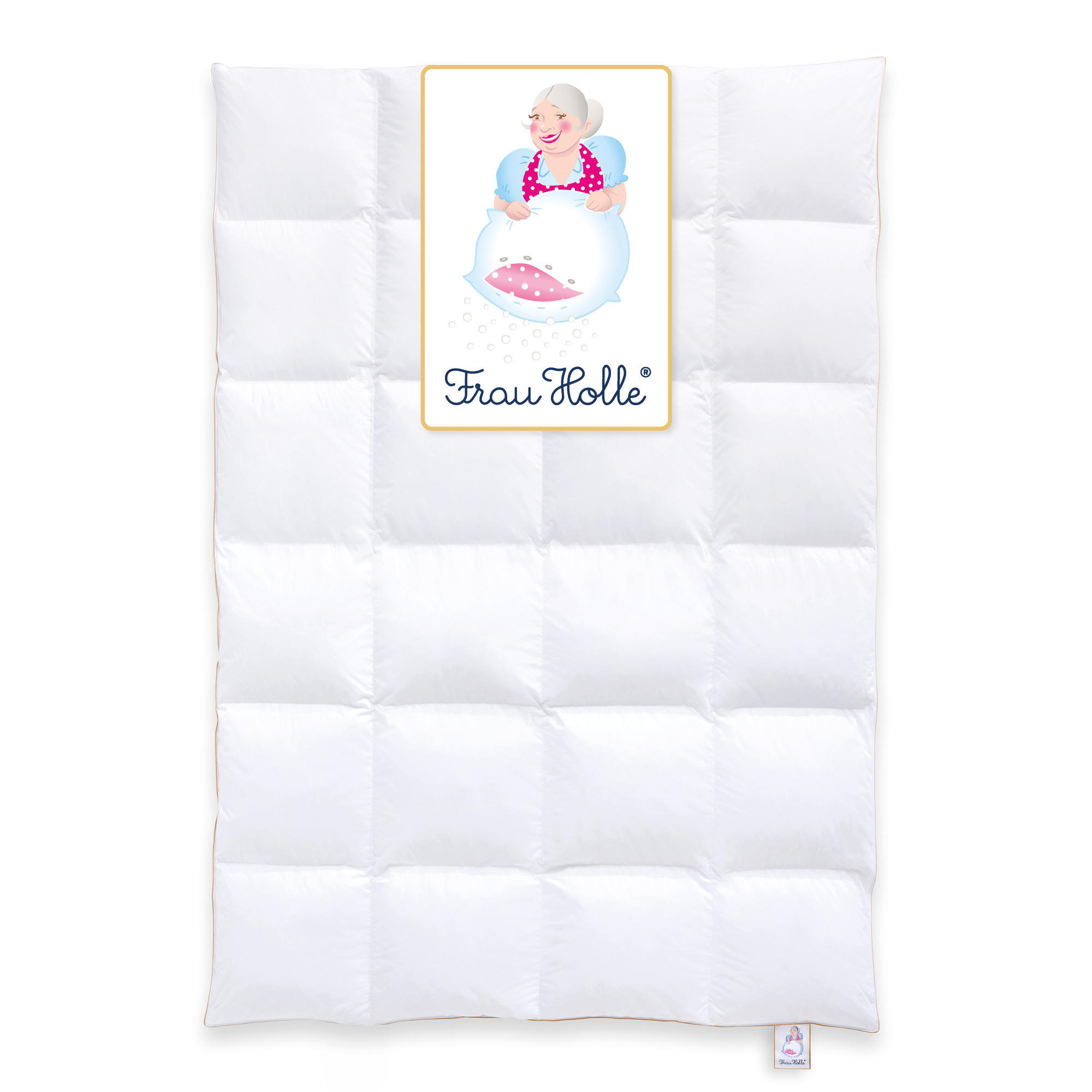 WINTERBETTDECKE KLASSIK Entendaunen warm - Weiß, Naturmaterialien/Textil (155/220cm) - Frau Holle