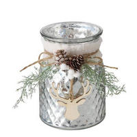 KERZENHALTER Wilka 16 cm - Silberfarben, Glas (12/16/16cm)
