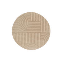BOHO-TEPPICH Beige Ø200 cm - Beige, Textil (200/200cm) - Tesso Living