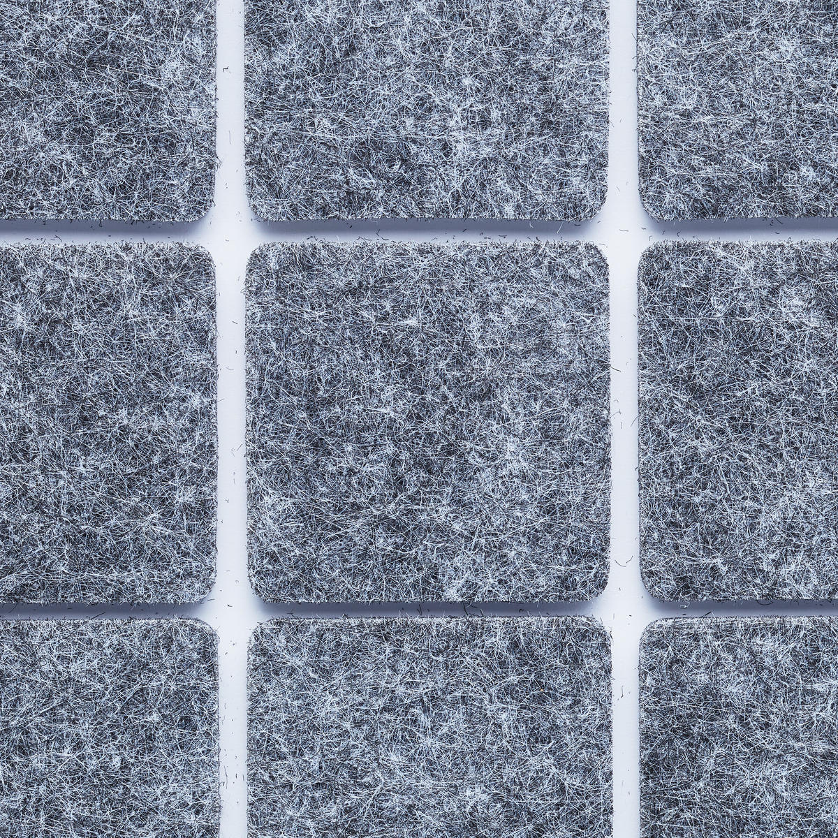 180XFILZGLEITER - Grau, Textil (3/3cm) - Relaxdays