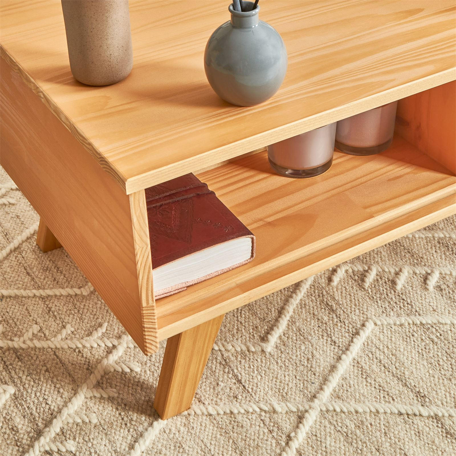Idimex Couchtisch Braun 110x36x47 cm