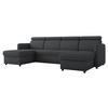WOHNLANDSCHAFT Barcelo U - Schwarz, Holz/Textil (284/84/166cm) - MIRJAN24