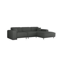 ECKSOFA Gloria In Artico - Anthrazit, Holzwerkstoff/Textil (266/165cm) - Fun Möbel