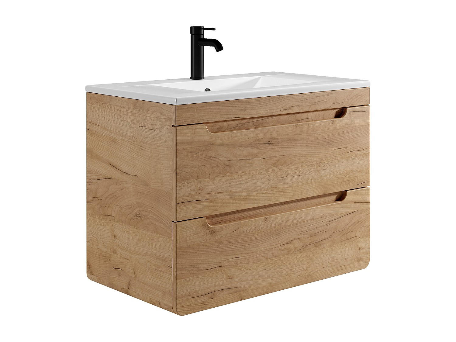 EINZELWASCHTISCH - 80cm x 46cm - MDF - naturfarben hell - ARUBA - Naturfarben, Holz (80/59/46cm) - Vente-Unique