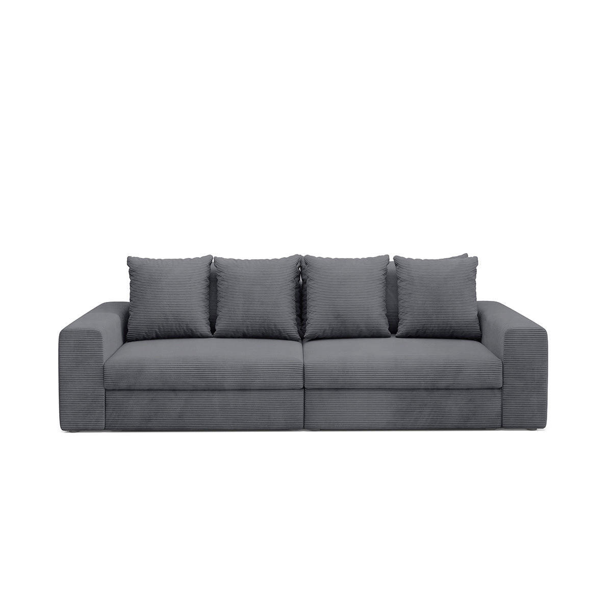 SOFA Paola 3 Sitzplätze Grau - Grau, Holz (272/86/120cm) - Petits-meubles