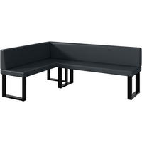 ECKBANK ERIC_U - Dunkelgrau, Leder (142/196cm) - Meblini