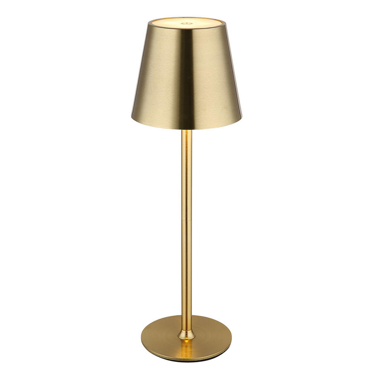 LED TISCHLEUCHTE Messing opal - Messingfarben, Metall (11.2/11.2/47cm) - Globo Lighting