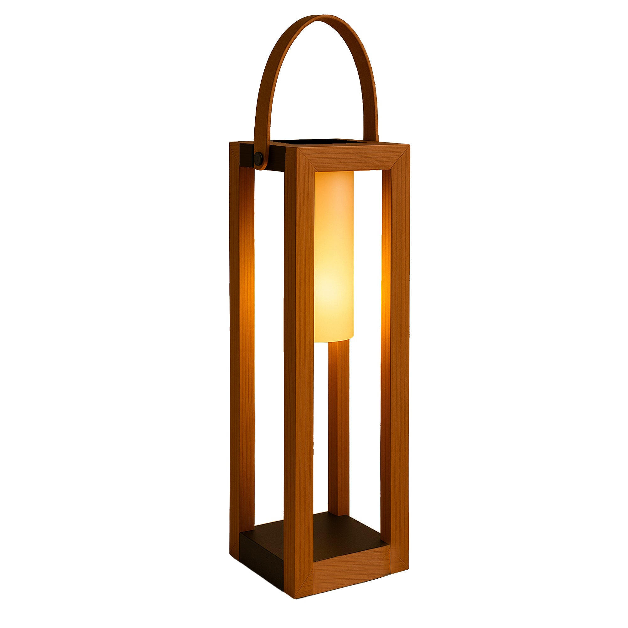 SOLARLATERNE SERAPHINA hellbraun - Hellbraun, Metall (20/20/58cm) - Lumisky