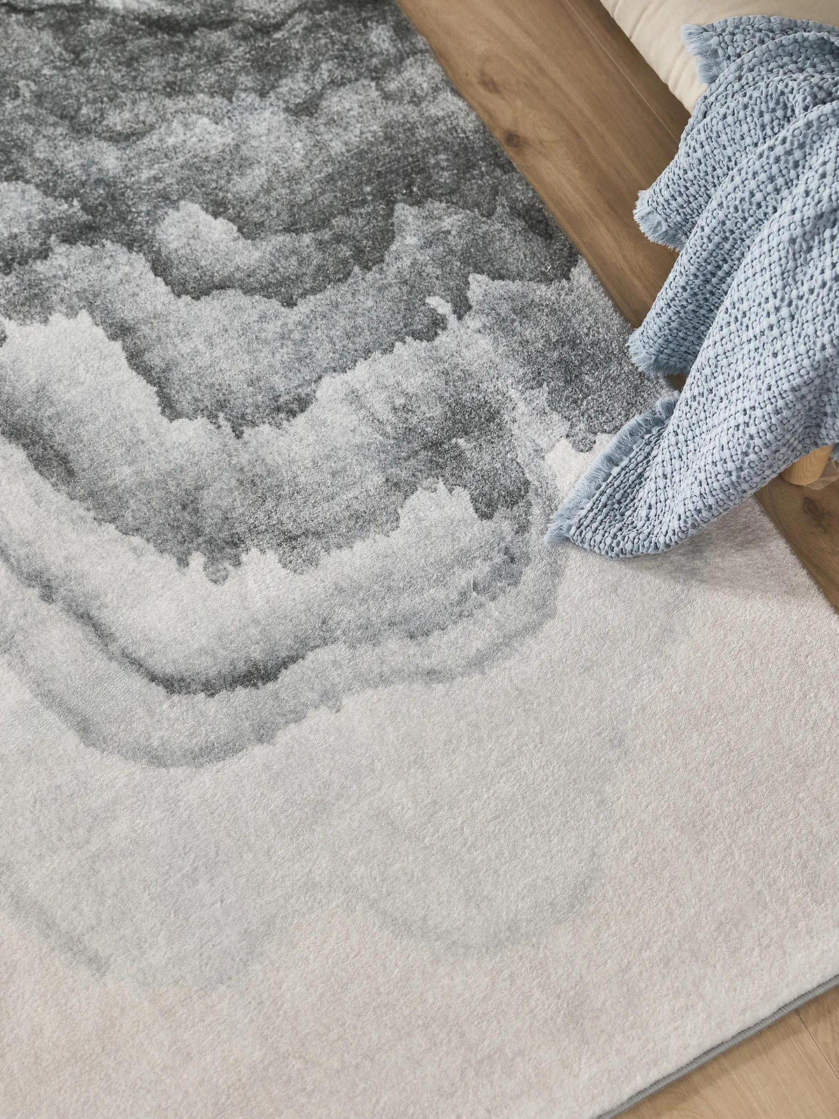 TEPPICH Mara Grau 120x170 cm - Grau, Kunststoff/Textil (120/170cm) - benuta Pop