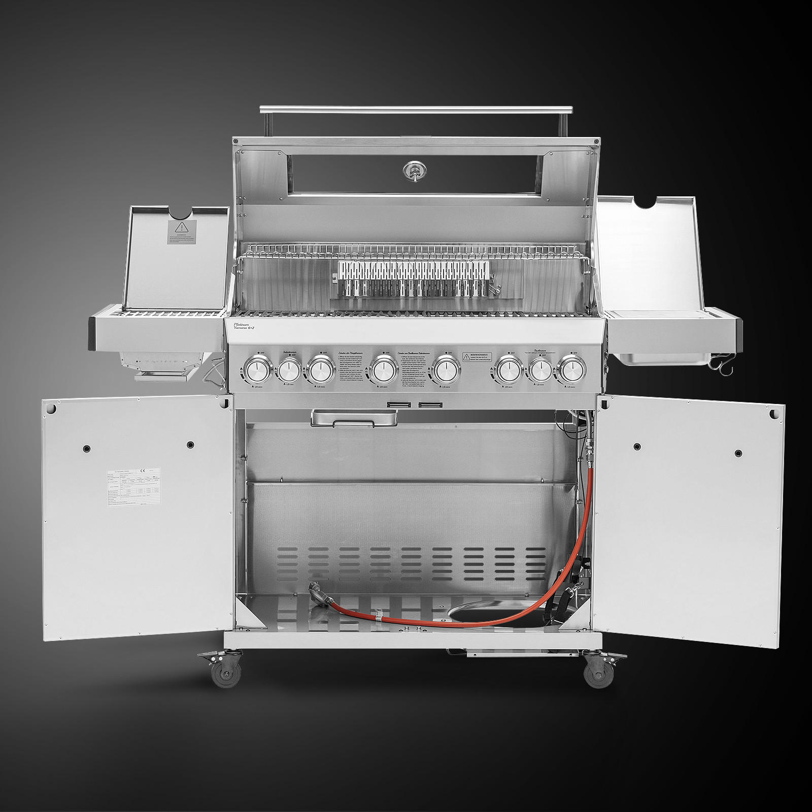 GASGRILL Platinum Yamara 6+2 - Silberfarben, Metall (159/117/55cm) - TAINO